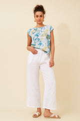 Caroline Morgan Bubble Print Shell Top