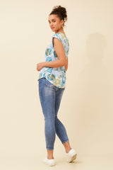 Caroline Morgan Bubble Print Shell Top