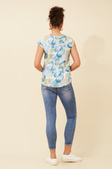 Caroline Morgan Bubble Print Shell Top