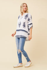 Bottega Border Printed Top
