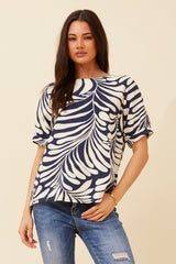 Caroline Morgan Abstract Printed Top