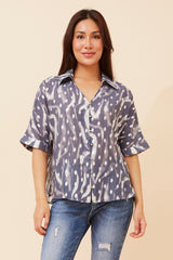 Caroline Morgan Animal Print Shirt