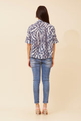 Caroline Morgan Animal Print Shirt