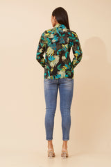 Caroline Morgan Leaf Print Shirt