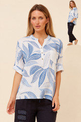 Bottega Leaf Print Top