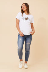 Caroline Morgan Animal Heart Patch T'Shirt