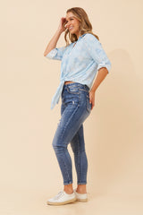 Caroline Morgan Tie Front Shirt