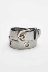 Italian Star Leather Wilde Metallic Belt