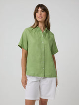 Yarra Trail Pleat Neck Shirt