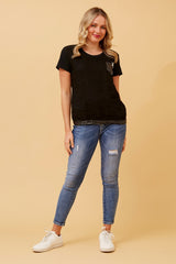 Caroline Morgan Star Dimante detail Top