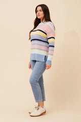 Caroline Morgan Stripe Print Knit Jumper
