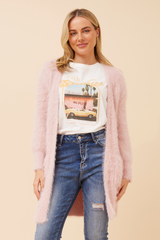 Caroline Morgan Eyelash Knit Cardigan