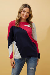 Caroline Morgan Colour Block Knit Jumper