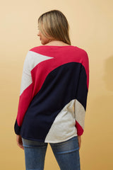 Caroline Morgan Colour Block Knit Jumper