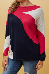 Caroline Morgan Colour Block Knit Jumper
