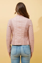 Caroline Morgan Vegan Leather Biker Jacket