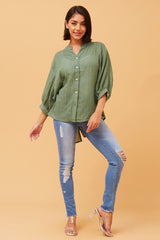 Caroline Morgan Button Back Shirt