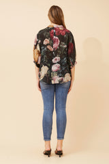 Caroline Morgan Floral Print Shirt