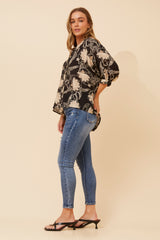 Caroline Morgan Floral Shirt