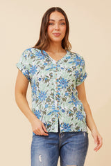 Caroline Morgan Double Layered Button Top