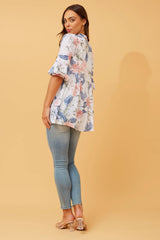 Caroline Morgan Floral Top