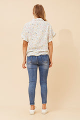 Bottega Floral Printed Shirt