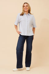 Caroline Morgan Linen Blend Shirt
