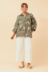 Bottega Floral Linen Shirt