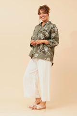 Bottega Floral Linen Shirt