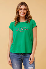 Caroline Morgan Embellished CoCo Tee