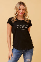 Caroline Morgan Embellished CoCo Tee