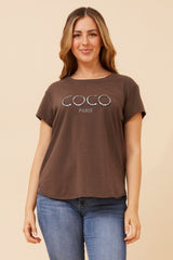 Caroline Morgan Embellished CoCo Tee
