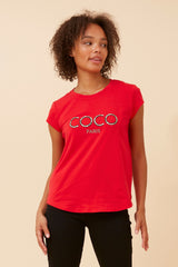 Caroline Morgan Embellished CoCo Tee