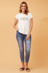 Caroline Morgan Embellished CoCo Tee