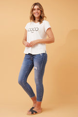 Caroline Morgan Embellished CoCo Tee