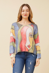 Bottega Abstract Print Knit Jumper