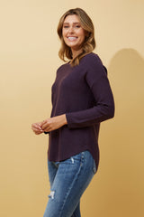 Caroline Morgan Curved Hem Pullover