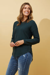 Caroline Morgan Curved Hem Pullover