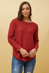 Caroline Morgan Curved Hem Pullover