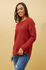 Caroline Morgan Curved Hem Pullover