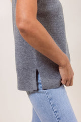 See Saw 100% Merino Wool Side Split Vest