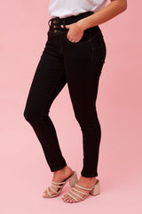 Caroline Morgan Button Detail Jean