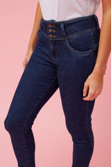 Caroline Morgan Button Detail Jean