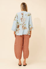 Bottega Floral Linen Top