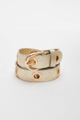 Italian Star Leather Wilde Metallic Belt