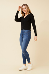 Caroline Morgan Scalloped Knit Cardigan