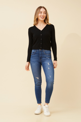 Caroline Morgan Scalloped Knit Cardigan