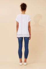 Caroline Morgan 3 Feature Button Top