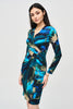 Joseph Ribkoff Bohemian Abstract Wrap Dress