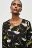 Joseph Ribkoff Sweater Knit Abstract Print Top